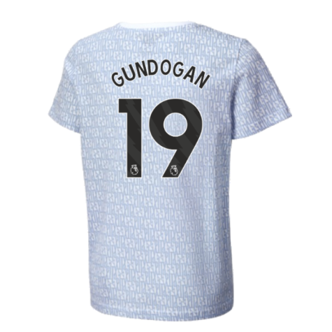 2024-2025 Man City ftblCulture Tee AOP (Light Blue) - Kids (Gundogan 19)