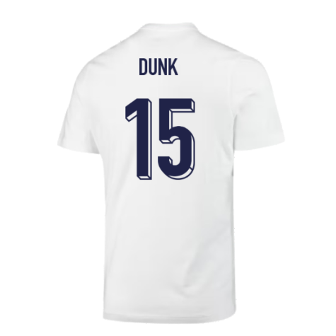 2024-2025 England Soccer T-Shirt (White) (Dunk 15)