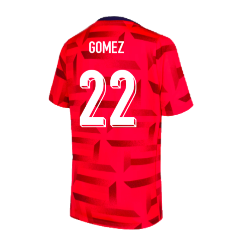 2024-2025 England Dri-FIT Pre-Match Shirt (Red) (Gomez 22)