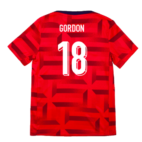 2024-2025 England Academy Pro Pre-Match Top (Siren Red) - Kids (Gordon 18)