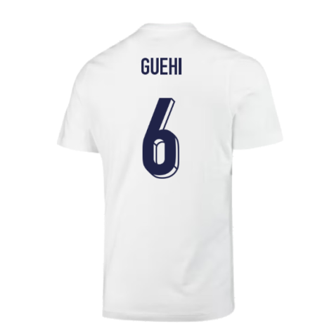 2024-2025 England Soccer T-Shirt (White) (Guehi 6)