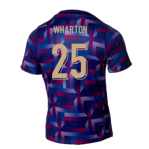 2024-2025 England Academy Pro Pre-Match Shirt (Purple Ink) (Wharton 25)