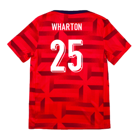 2024-2025 England Academy Pro Pre-Match Top (Siren Red) - Kids (Wharton 25)