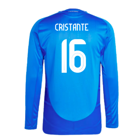 2024-2025 Italy Authentic Long Sleeve Home Shirt (CRISTANTE 16)