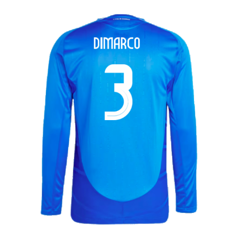 2024-2025 Italy Authentic Long Sleeve Home Shirt (DIMARCO 3)