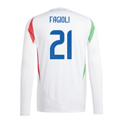 2024-2025 Italy Authentic Long Sleeve Away Shirt (FAGIOLI 21)