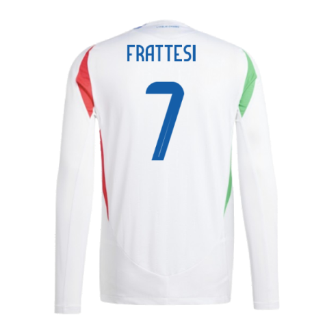 2024-2025 Italy Authentic Long Sleeve Away Shirt (FRATTESI 7)