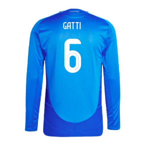 2024-2025 Italy Authentic Long Sleeve Home Shirt (GATTI 6)