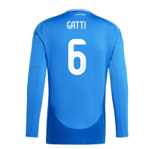 2024-2025 Italy Long Sleeve Home Shirt (GATTI 6)