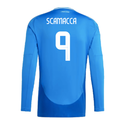 2024-2025 Italy Long Sleeve Home Shirt (SCAMACCA 9)