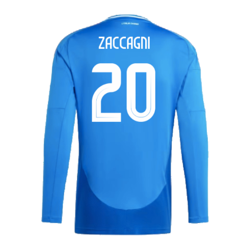 2024-2025 Italy Long Sleeve Home Shirt (ZACCAGNI 20)