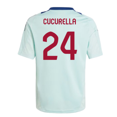 2024-2025 Spain Training Jersey (Turquoise) - Kids (Cucurella 24)