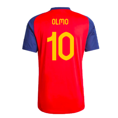 2024-2025 Spain Training Jersey (Red) (Olmo 10)