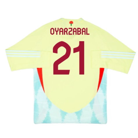 2024-2025 Spain Authentic Long Sleeve Away Shirt (Oyarzabal 21)