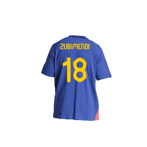 2024-2025 Spain Training Tee (Blue) (Zubimendi 18)