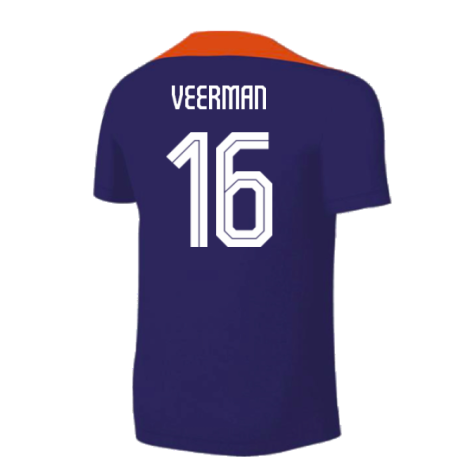 2024-2025 Netherlands Strike Training Shirt (Blue) - Kids (Veerman 16)