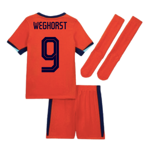 2024-2025 Netherlands Home Mini Kit (Weghorst 9)