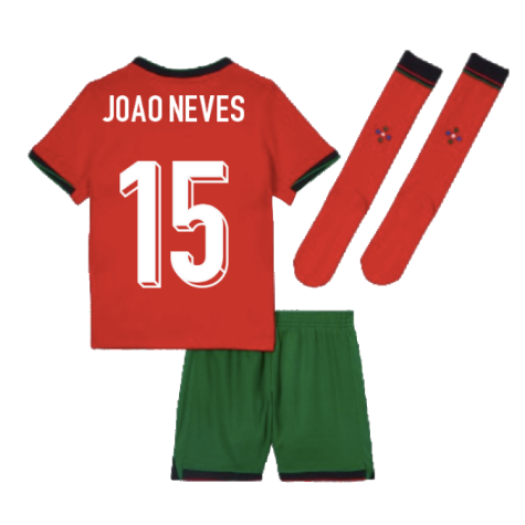 2024-2025 Portugal Home Mini Kit (Joao Neves 15)