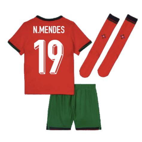 2024-2025 Portugal Home Mini Kit (N.Mendes 19)