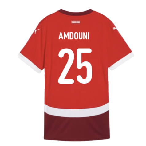 2024-2025 Switzerland Home Shirt (Ladies) (Amdouni 25)