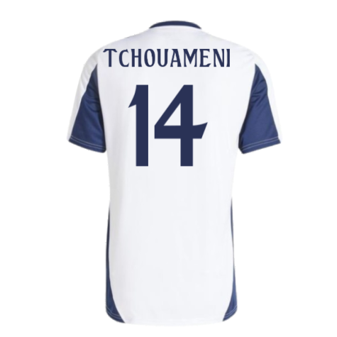 2024-2025 Real Madrid Training Tee (White) (Tchouameni 14)