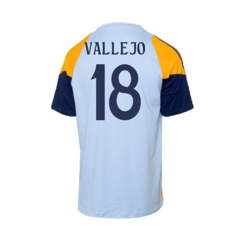 2024-2025 Real Madrid Training Tee (Glow Blue) - Kids (Vallejo 18)