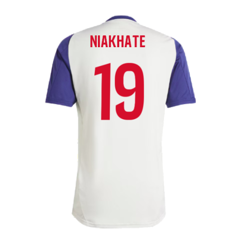 2024-2025 Olympique Lyon Training Jersey (White Tint) (Niakhate 19)