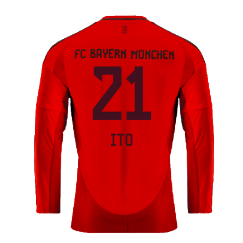 2024-2025 Bayern Munich Long Sleeve Home Shirt (Ito 21)