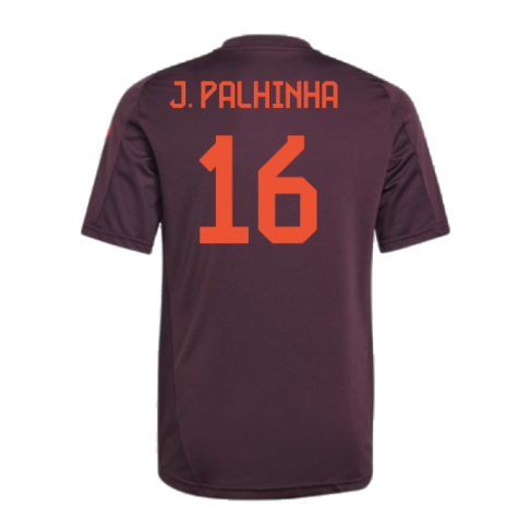 2024-2025 Bayern Munich Training Tee (Shadow Maroon) - Kids (J. Palhinha 16)