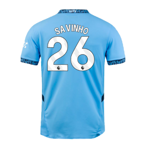 2024-2025 Man City Home Authentic Shirt (Savinho 26)