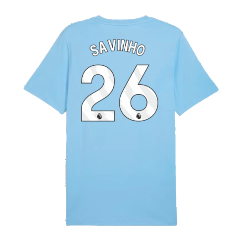 2024-2025 Man City ftblCulture Tee (Light Blue) (Savinho 26)