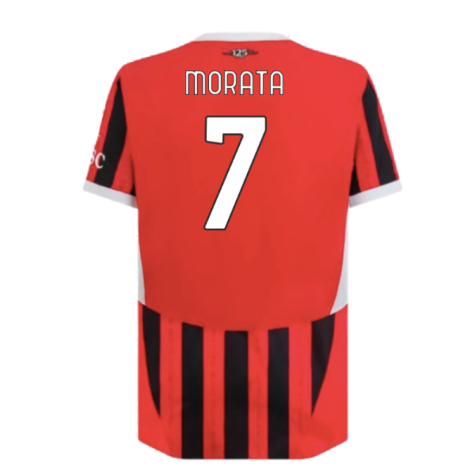 2024-2025 AC Milan Home Authentic Shirt (Morata 7)