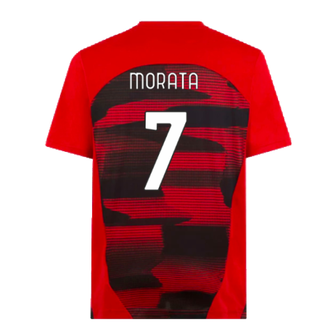 2024-2025 AC Milan Prematch SS Shirt (Red) (Morata 7)