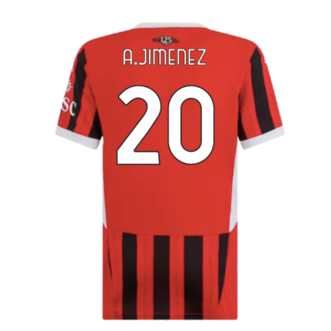 2024-2025 AC Milan Home Shirt (Womens) (A.Jimenez 20)