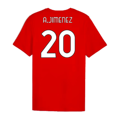 2024-2025 AC Milan ftblCulture Tee (Red) (A.Jimenez 20)