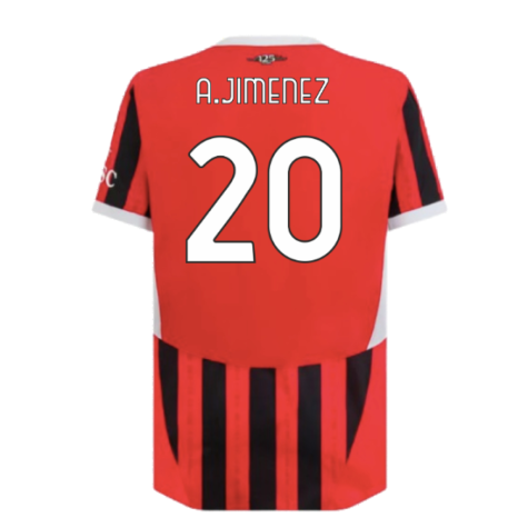 2024-2025 AC Milan Home Authentic Shirt (A.Jimenez 20)