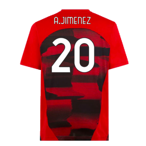 2024-2025 AC Milan Prematch SS Shirt (Red) (A.Jimenez 20)