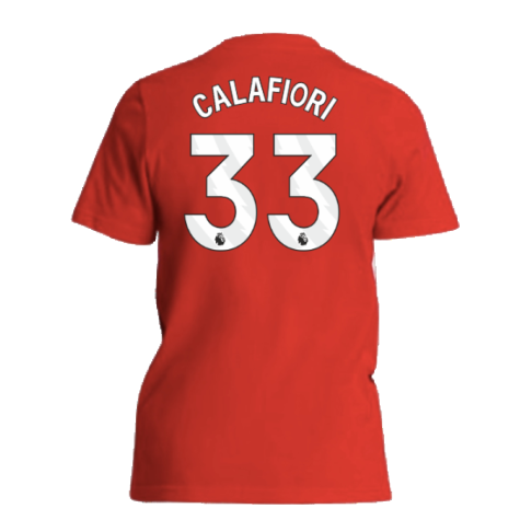 2024-2025 Arsenal Tee (Red) - Kids (Calafiori 33)