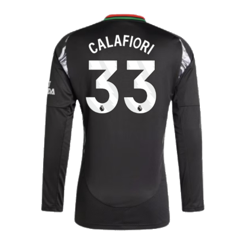 2024-2025 Arsenal Away Long Sleeve Shirt (Calafiori 33)
