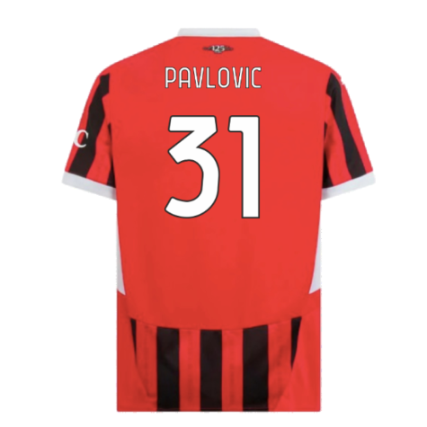 2024-2025 AC Milan Home Shirt (Pavlovic 31)