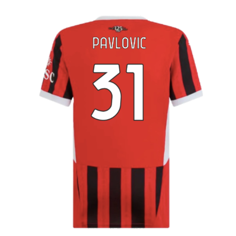 2024-2025 AC Milan Home Shirt (Womens) (Pavlovic 31)