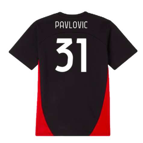 2024-2025 AC Milan Training Shirt (Black) - Kids (Pavlovic 31)