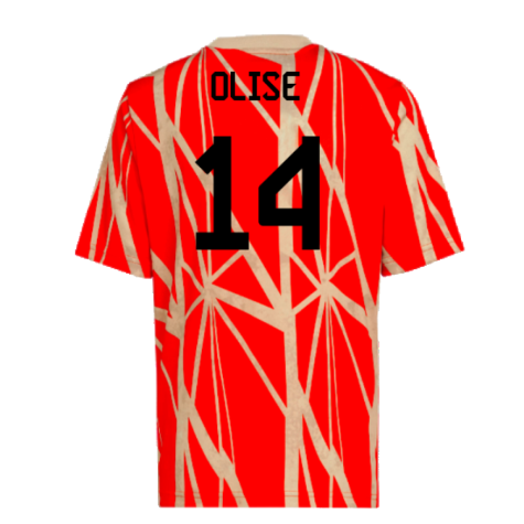 2024-2025 Bayern Munich Pre-Match Shirt (Red) (Olise 14)