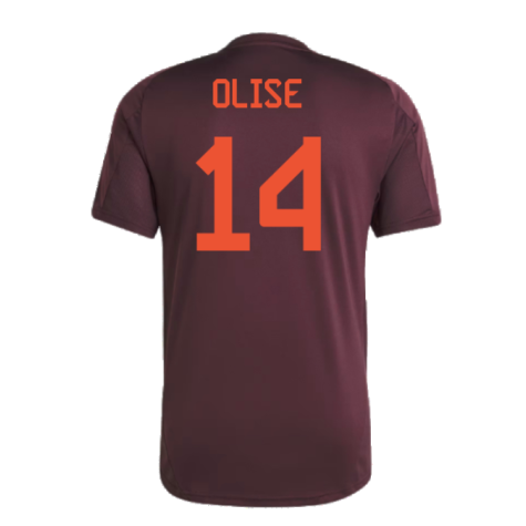 2024-2025 Bayern Munich Training Tee (Shadow Maroon) (Olise 14)