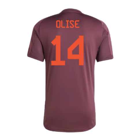 2024-2025 Bayern Munich Training Shirt (Shadow Maroon) (Olise 14)