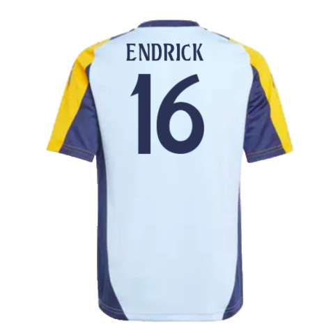 2024-2025 Real Madrid Training Shirt (Glow Blue) - Kids (Endrick 16)