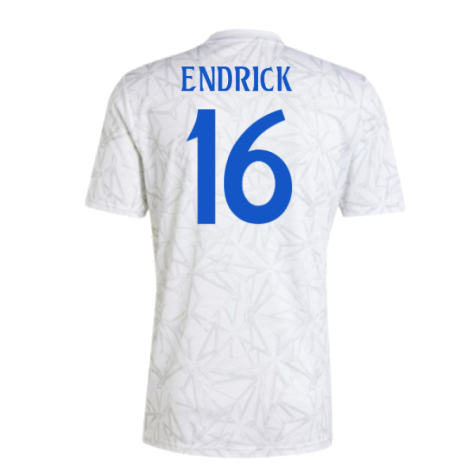 2024-2025 Real Madrid Pre-Match Shirt (White) (Endrick 16)