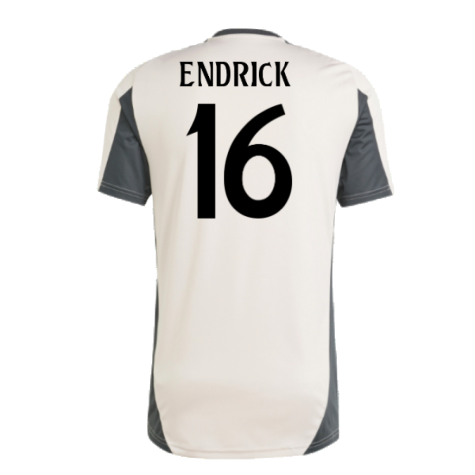 2024-2025 Real Madrid EU Training Jersey (Putty Mauve) (Endrick 16)