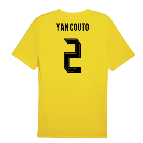 2024-2025 Borussia Dortmund Training Shirt (Yellow) (Yan Couto 2)