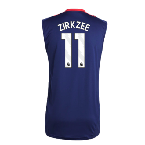 2024-2025 Man Utd Sleeveless Jersey (Night Indigo) (Zirkzee 11)